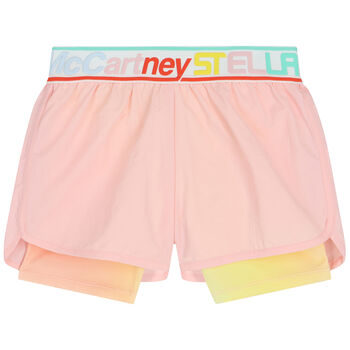 Girls Pink Logo Shorts