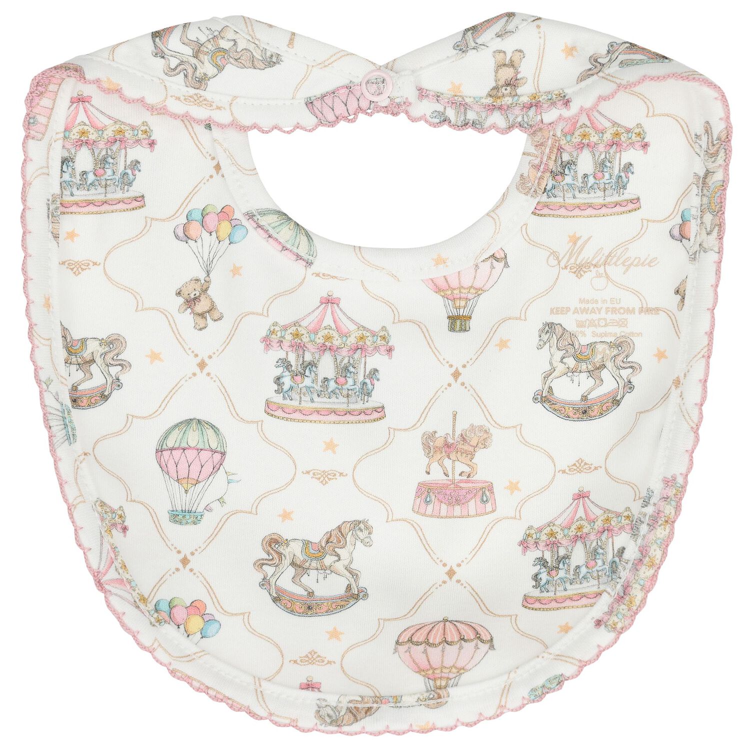 Baby Girls Pink & White Carousel & Hot Air Balloon Babygrow Gift Set, 1, hi-res
