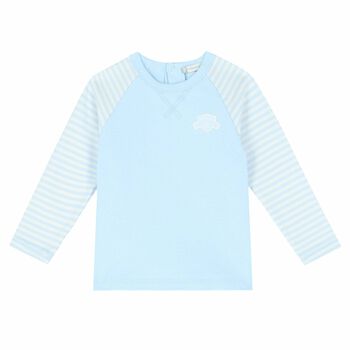 Boys Blue Logo Long Sleeve Top