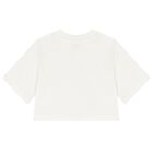 Girls Ivory Logo T-Shirt, 1, hi-res