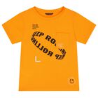 طقم شورت مطبوع باللون البرتقالي للأولاد, 3, hi-res