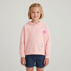 Girls Pink Hooded Top, 1, hi-res