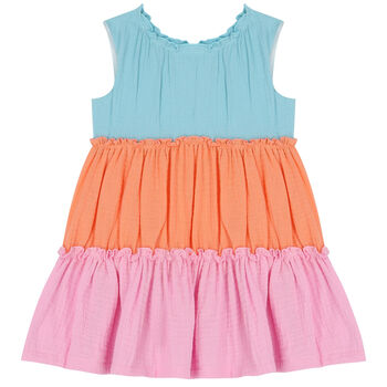 Girls Blue, Orange & Pink Dress