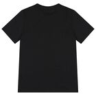 Boys Black Logo T-Shirt, 2, hi-res