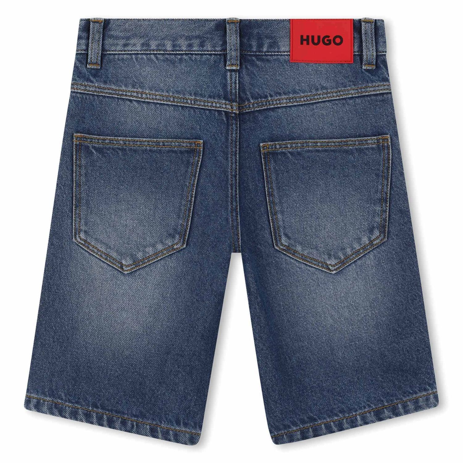 Boys Blue Denim Shorts, 1, hi-res