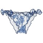 بيكيني للبنات بنقشة نخيل باللون الأزرق والأبيض, 1, hi-res