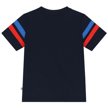 Younger Boys Navy Blue Sports Car T-Shirt