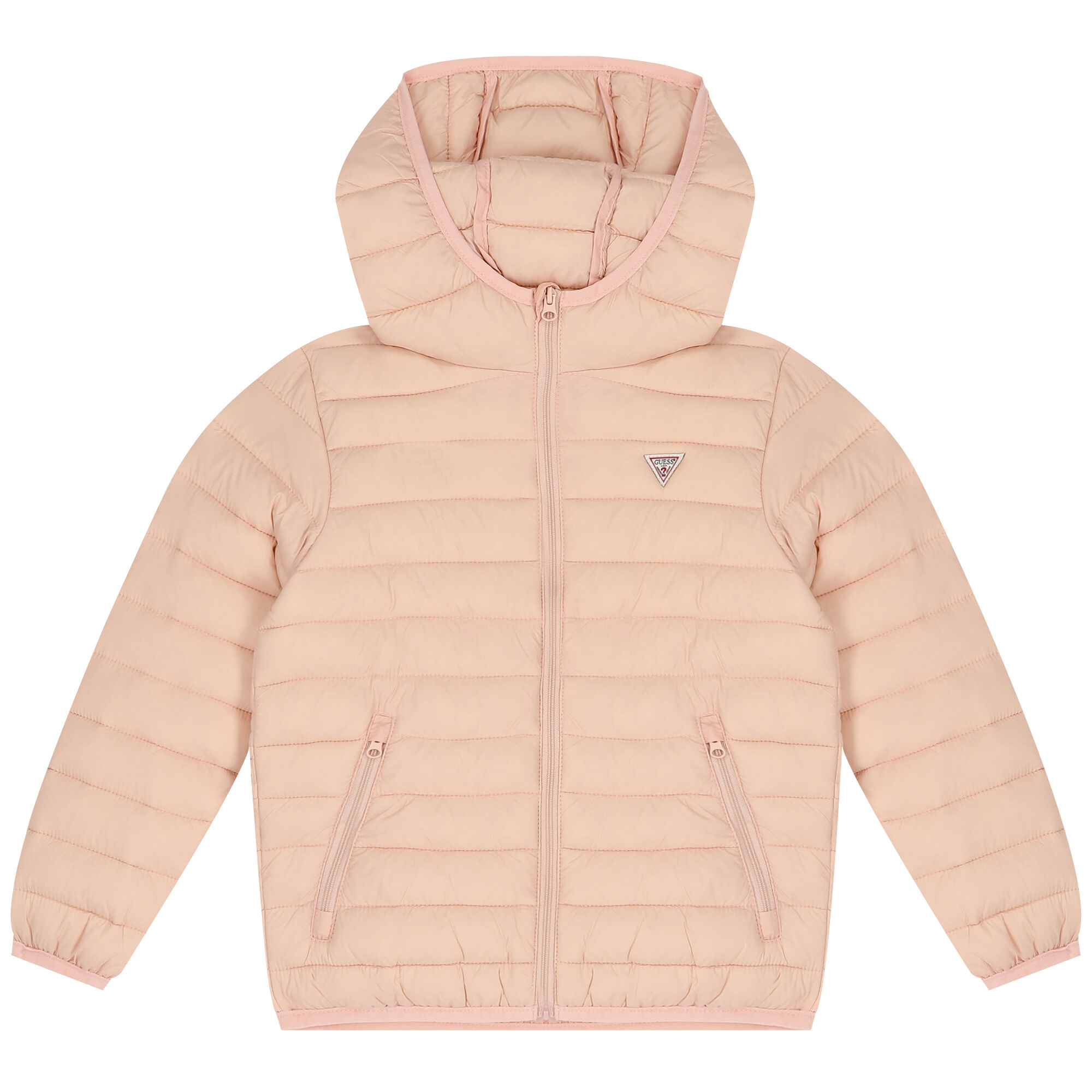 Guess Pink Logo Puffer Jacket Junior Couture