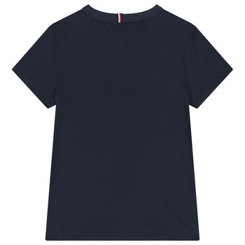 Boys Navy Blue Logo T-Shirt