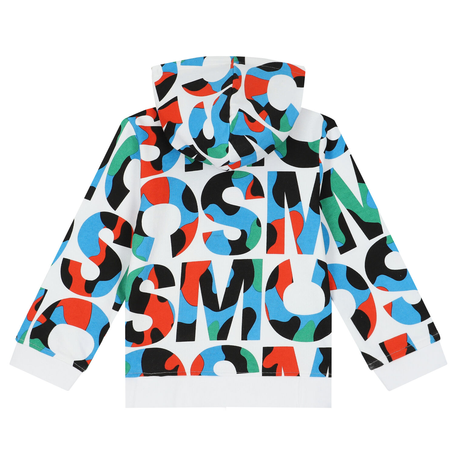 توب هودي بالشعار باللون الأبيض للأولاد, 1, hi-res