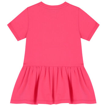 Younger Girls Pink Medusa Logo Dress