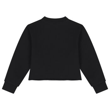 Girls Black Logo Sweatshirt