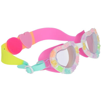 Girls Rainbow Heart Swimming Goggles
