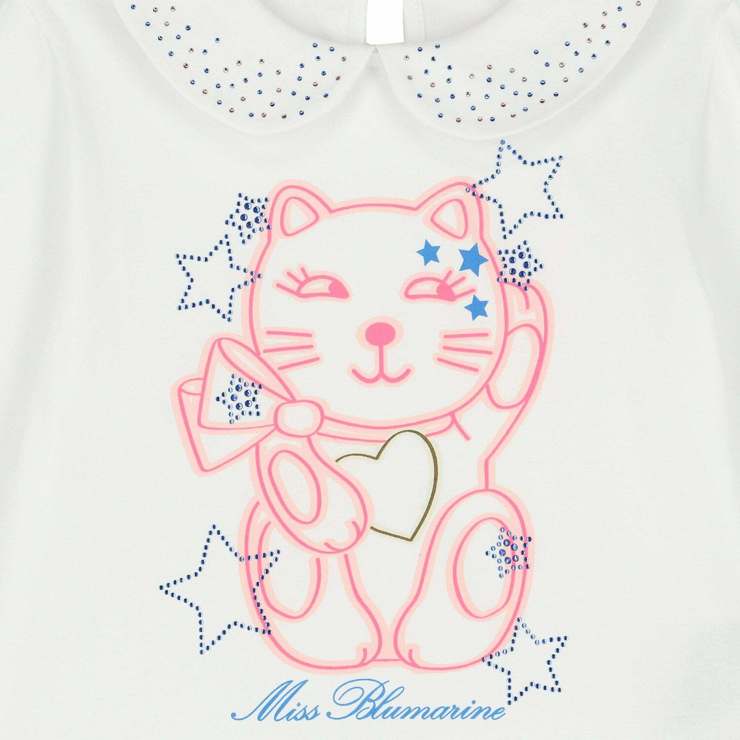 Girls White Printed Long Sleeve Top, 1, hi-res image number null