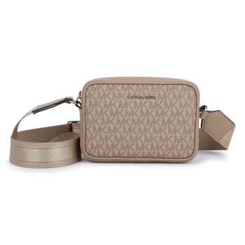 Girls Beige Logo Shoulder Bag