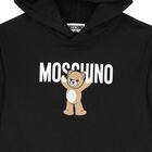 Black Teddy Bear Logo Hooded Top, 3, hi-res