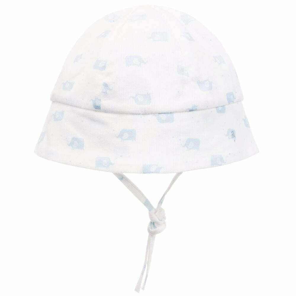 Absorba Baby Boys Blue White Sun Hat Junior Couture