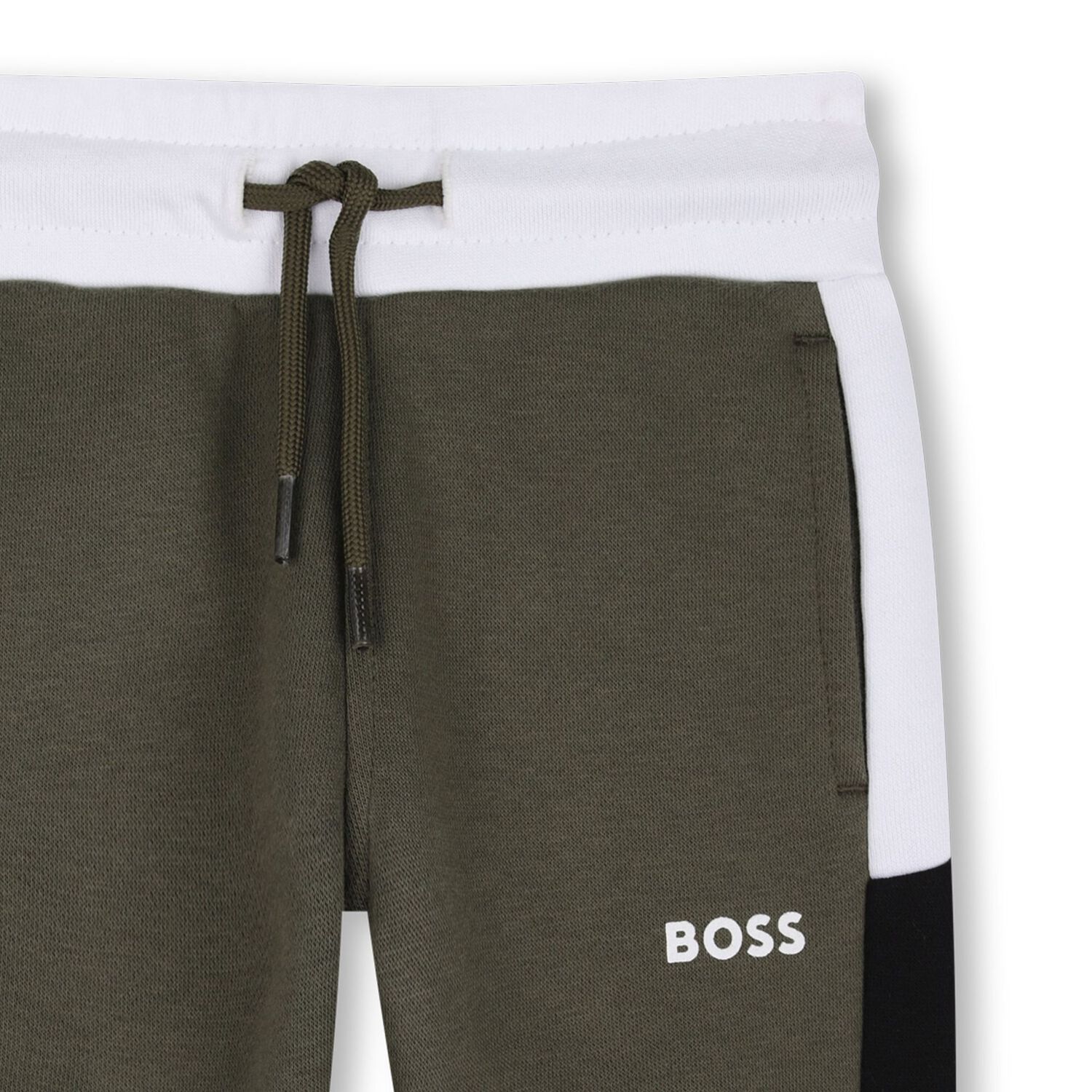 Younger Boys Green Logo Joggers, 2, hi-res