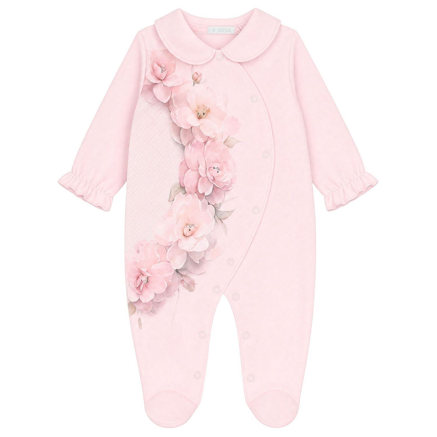 Baby Girls Pink Floral Babygrow Gift Set, 1, hi-res