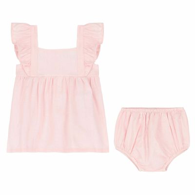 Baby Girls Pink Dress Set