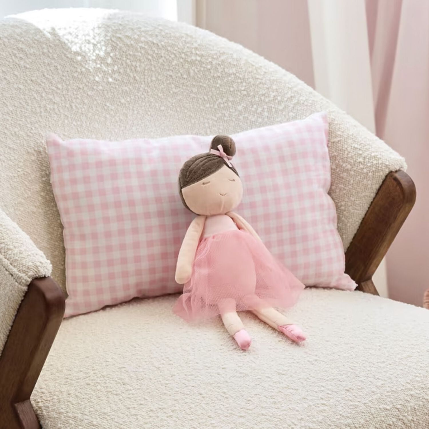 Baby Girls Pink Ballet Doll, 1, hi-res image number null