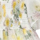 Girls White Floral Chiffon Dress, 1, hi-res