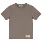 Beige Logo Reflective T-Shirt, 2, hi-res