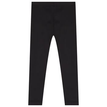 Girls Black Logo Softskin Leggings
