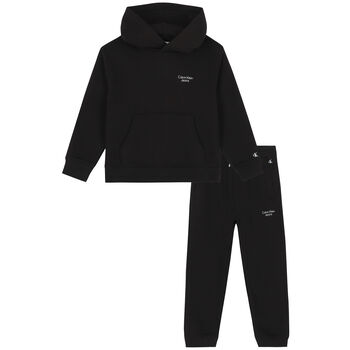 Boys Black Logo Tracksuit