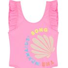 Girls Pink Sequins Swimsuit, 2, hi-res