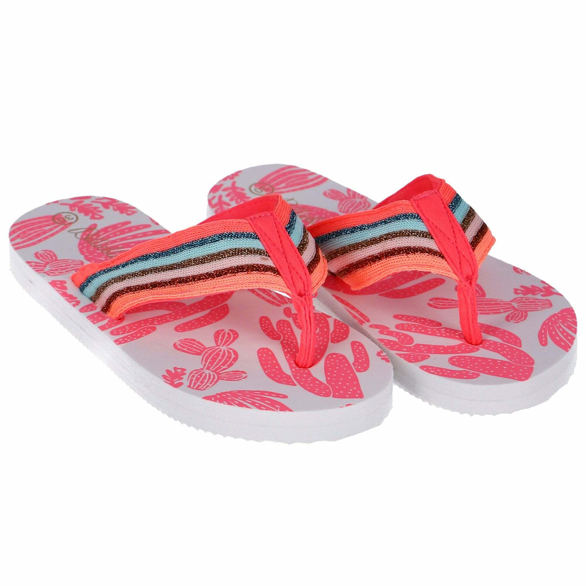 Girls glitter flip flops shop