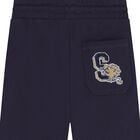 Boys Navy Blue Tiger Logo Joggers, 1, hi-res