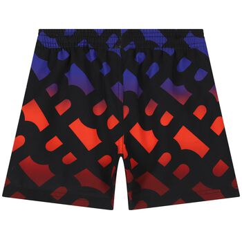 Boys Black Logo Swim Shorts