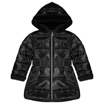 Girls Black Puffer Coat