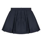 Girls Navy Blue Bow Sequin Skirt Set, 1, hi-res