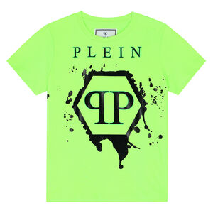 Boys Neon Green Logo T-Shirt