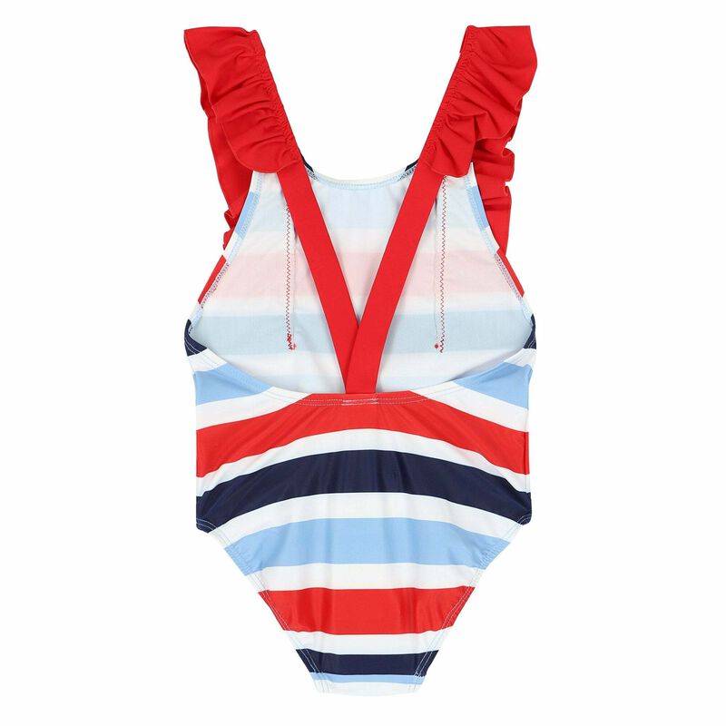 Tutto Piccolo Girls Red Blue White Logo Swimsuit Juniorcouture Tutto Piccolo Girls Red Blue White Logo Swimsuit Juniorcouture