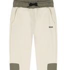 Boys Ivory Logo Joggers, 1, hi-res