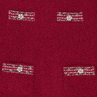 Girls Burgundy Boucl&eacute; Dress, 2, hi-res