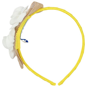 Girls Yellow Floral Headband