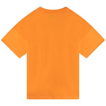 تيشيرت نمر باللون البرتقالي للأولاد