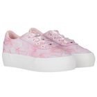 Girls Pink Bow Chunky Trainers, 1, hi-res