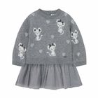 Younger Girls Grey Mouse Sweater & Dress Set, 1, hi-res