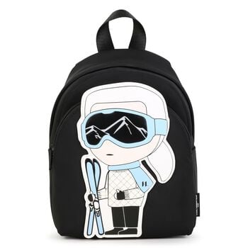 Boys Black Ikonik Karl Backpack ( 27cm )
