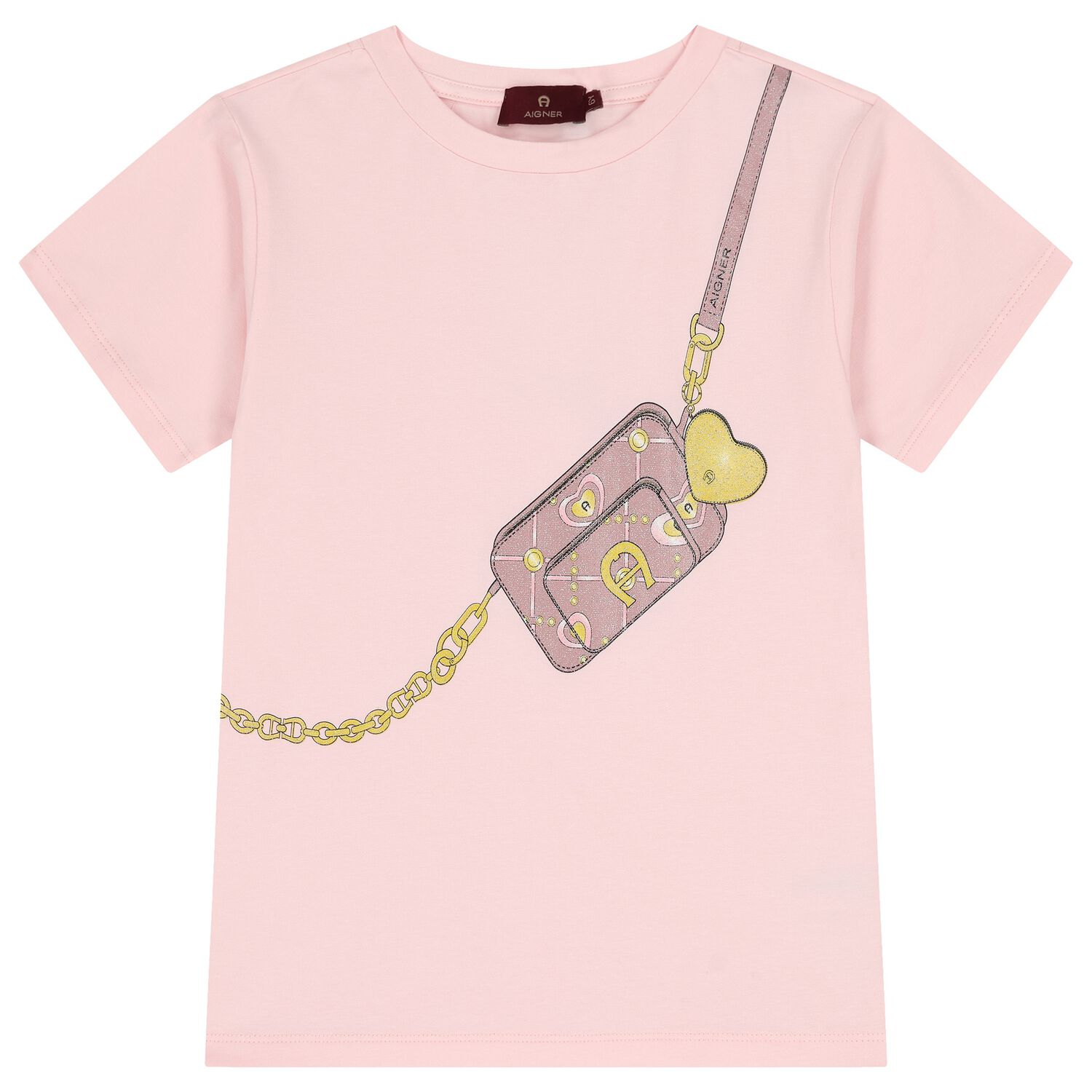 Girls Pink Bag T-Shirt, 2, hi-res