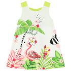 فستان بطبعة جرافيك باللون العاجى, 1, hi-res