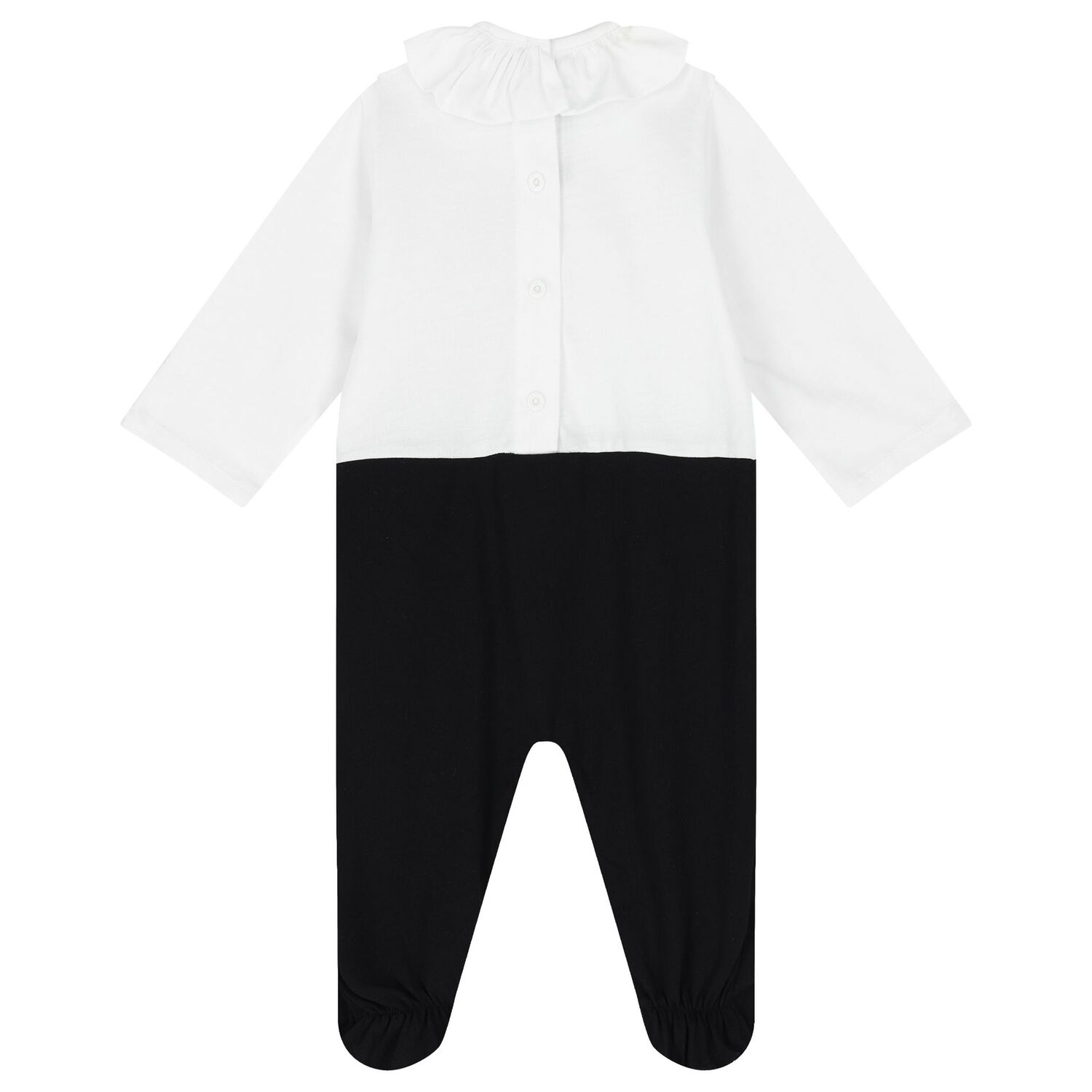 طقم هدايا أفرول بنات بالشعار باللون الأبيض والأسود , 1, hi-res image number null