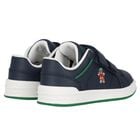 حذاء أولاد رياضي جلد باللون الكحلى, 1, hi-res