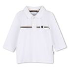 Younger Boys White Logo Polo Shirt, 2, hi-res