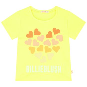 Girls Yellow Heart Logo T-Shirt